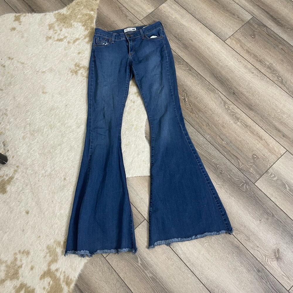 Free people just float on flare bell bottom jeans
